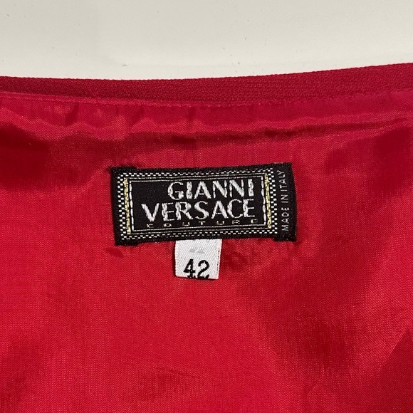 90s Vintage Versace Couture Fully Lined Wool Mini - Picture 5 of 6
